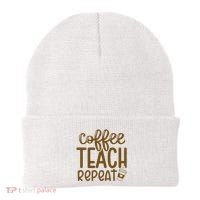 Coffee Teach Repeat Beanie thumb 0