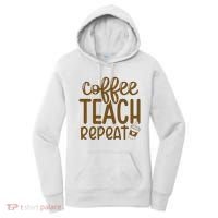 Coffee Teach Repeat Women's Hoodie thumb 0