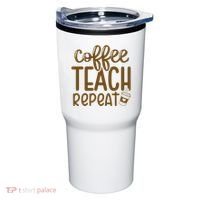 Coffee Teach Repeat Tumbler thumb 0