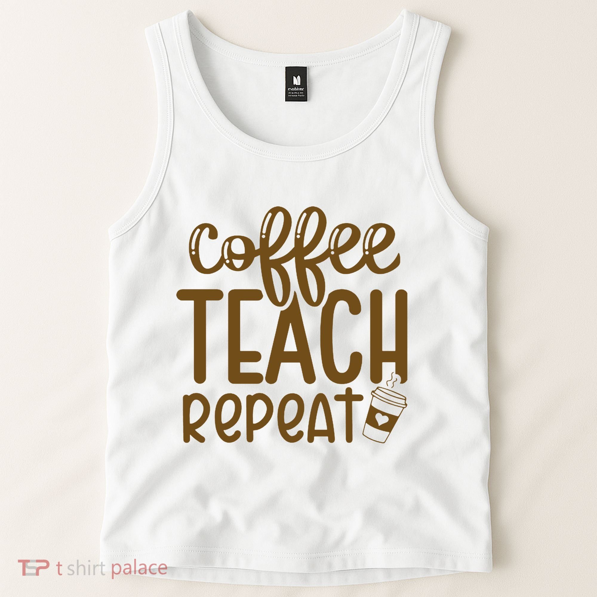 Coffee Teach Repeat Tank Top