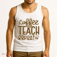 Coffee Teach Repeat Tank Top thumb 3