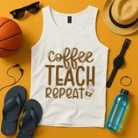 Coffee Teach Repeat Tank Top thumb 4