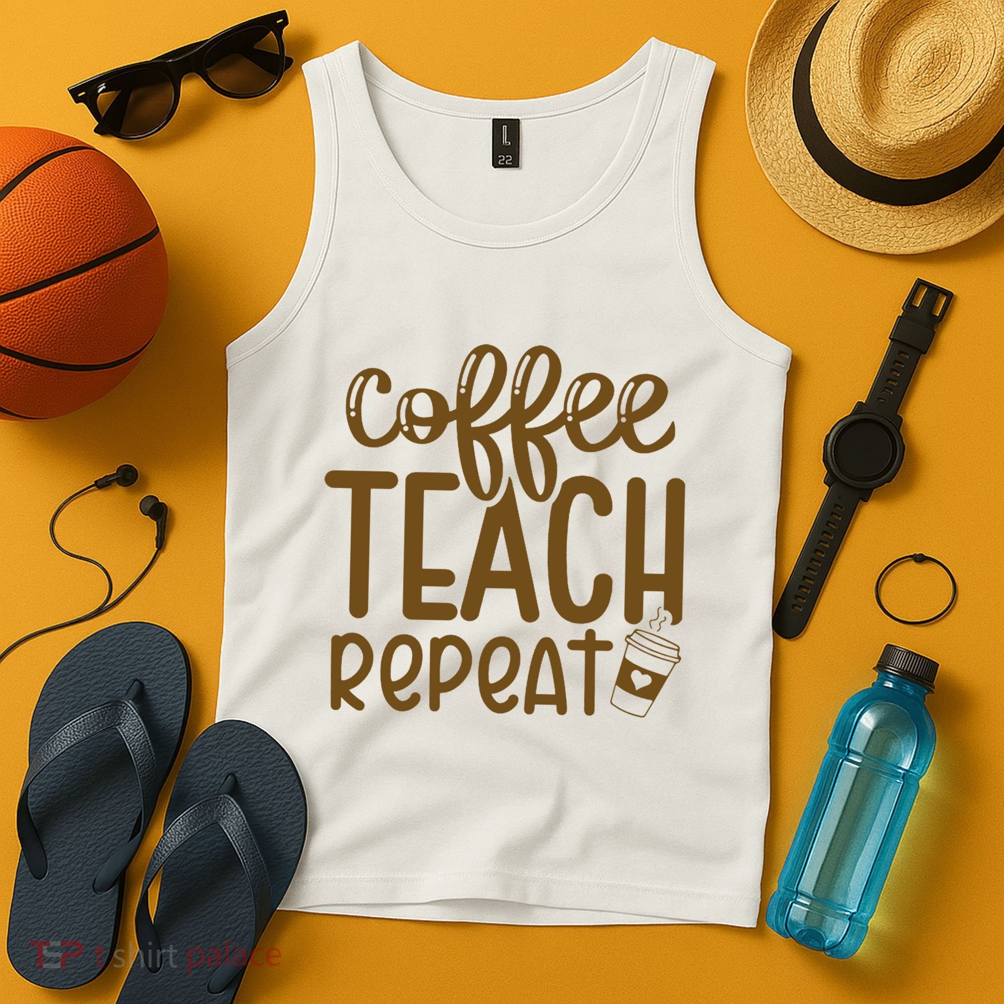 Coffee Teach Repeat Tank Top