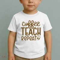 Coffee Teach Repeat Toddler T-Shirt thumb 2
