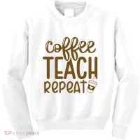 Coffee Teach Repeat Kids Sweatshirt thumb 0