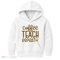 Coffee Teach Repeat Kids Hoodie thumb 0