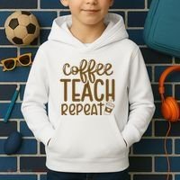 Coffee Teach Repeat Kids Hoodie thumb 2