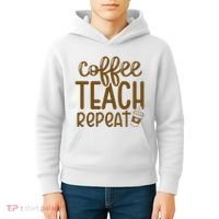 Coffee Teach Repeat Kids Hoodie thumb 4