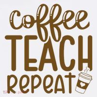 Coffee Teach Repeat Kids Long Sleeve Shirt thumb 2
