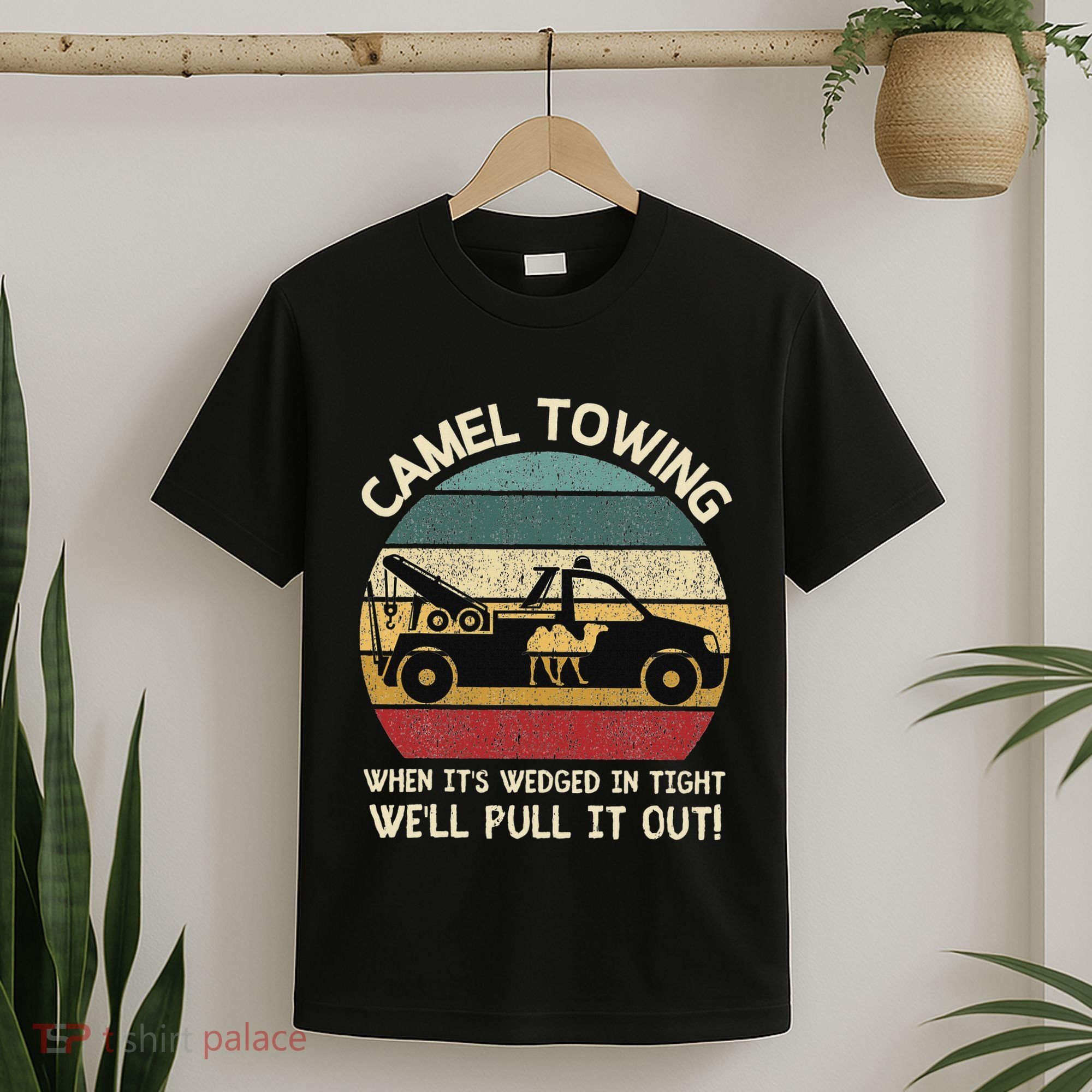 Camel Towing Retro Adult Humor Saying Funny Halloween Gifts T-Shirt