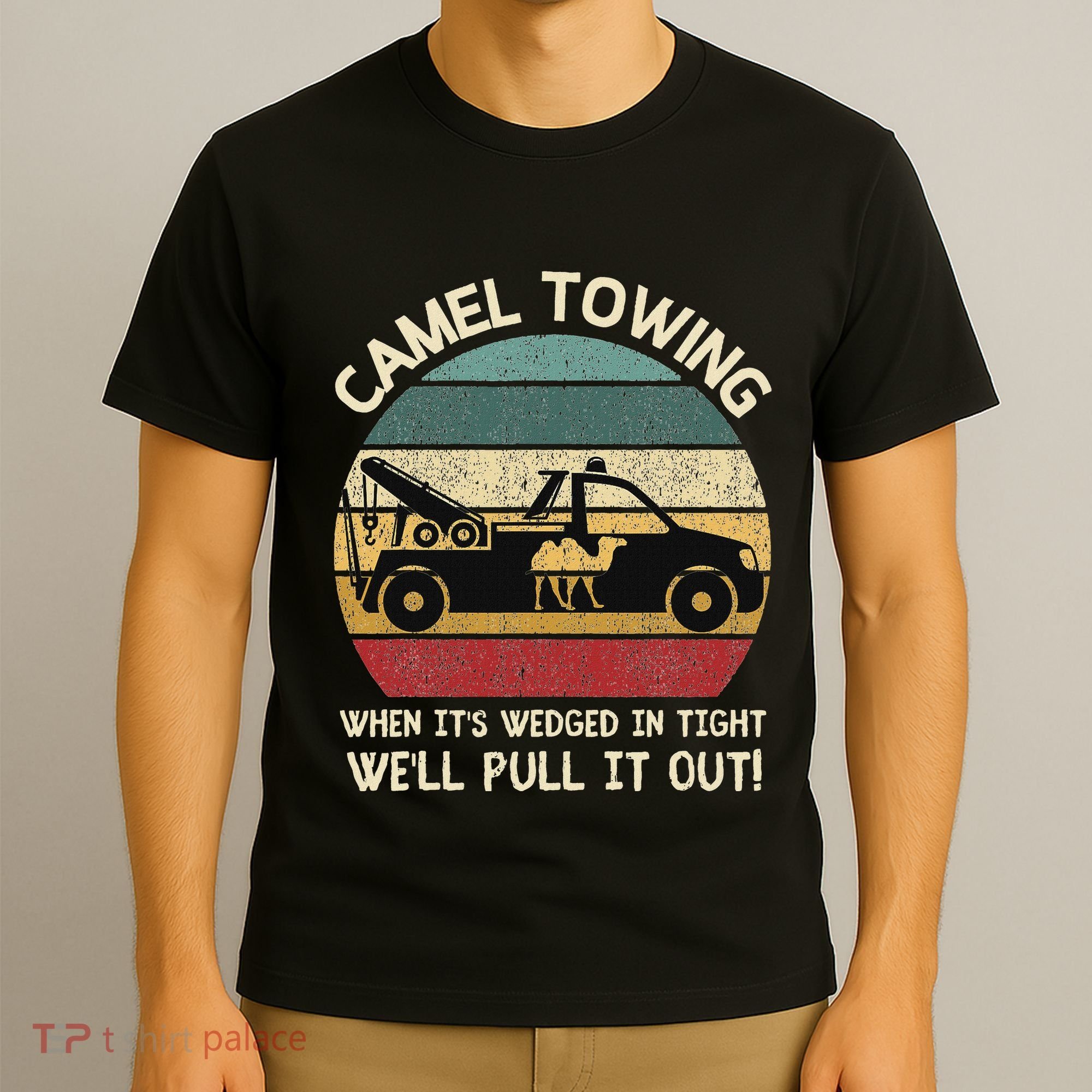 Camel Towing Retro Adult Humor Saying Funny Halloween Gifts T-Shirt