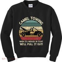 Camel Towing Retro Adult Humor Saying Funny Halloween Gifts Kids Sweatshirt thumb 0