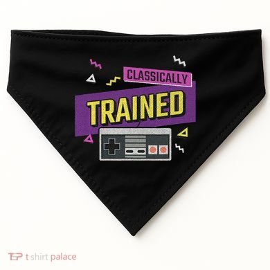 Classically Trained Retro Video Game 80s USA-Made Doggie Bandana