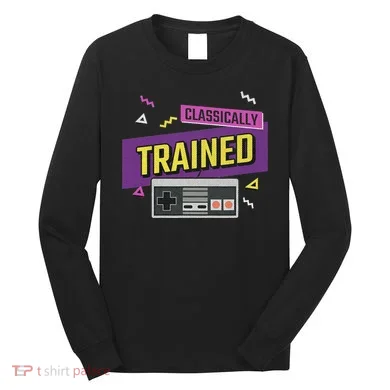 Classically Trained Retro Video Game 80s Long Sleeve Shirt