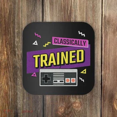 Classically Trained Retro Video Game 80s Coaster