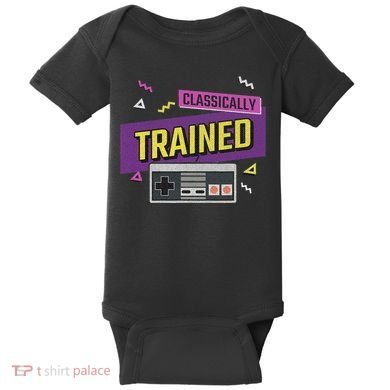 Classically Trained Retro Video Game 80s Baby Bodysuit