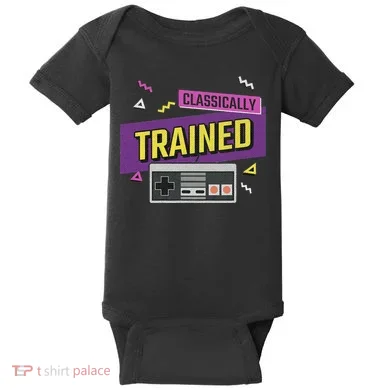Classically Trained Retro Video Game 80s Baby Bodysuit