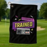 Classically Trained Retro Video Game 80s Golf Towel thumb 1