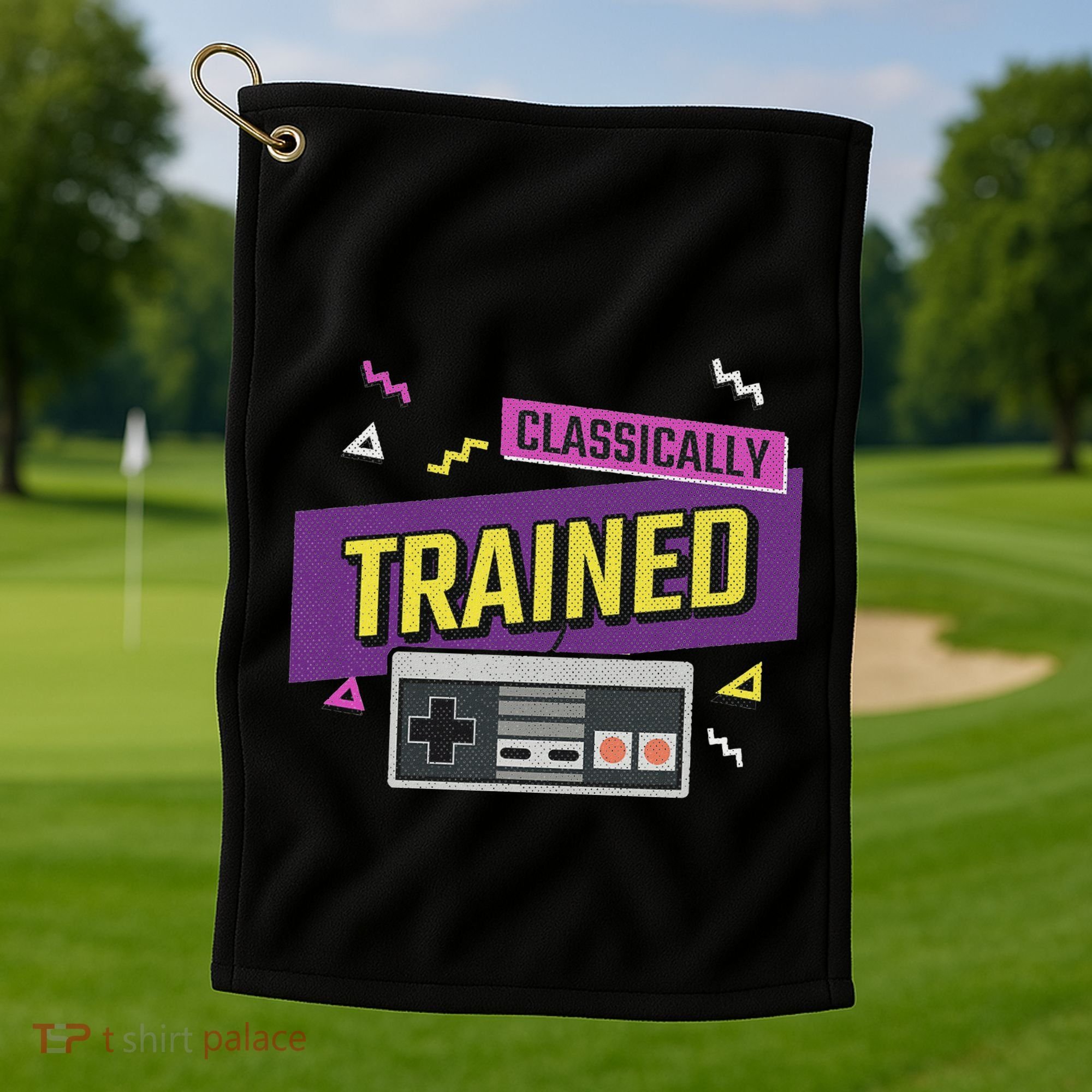 Classically Trained Retro Video Game 80s Golf Towel