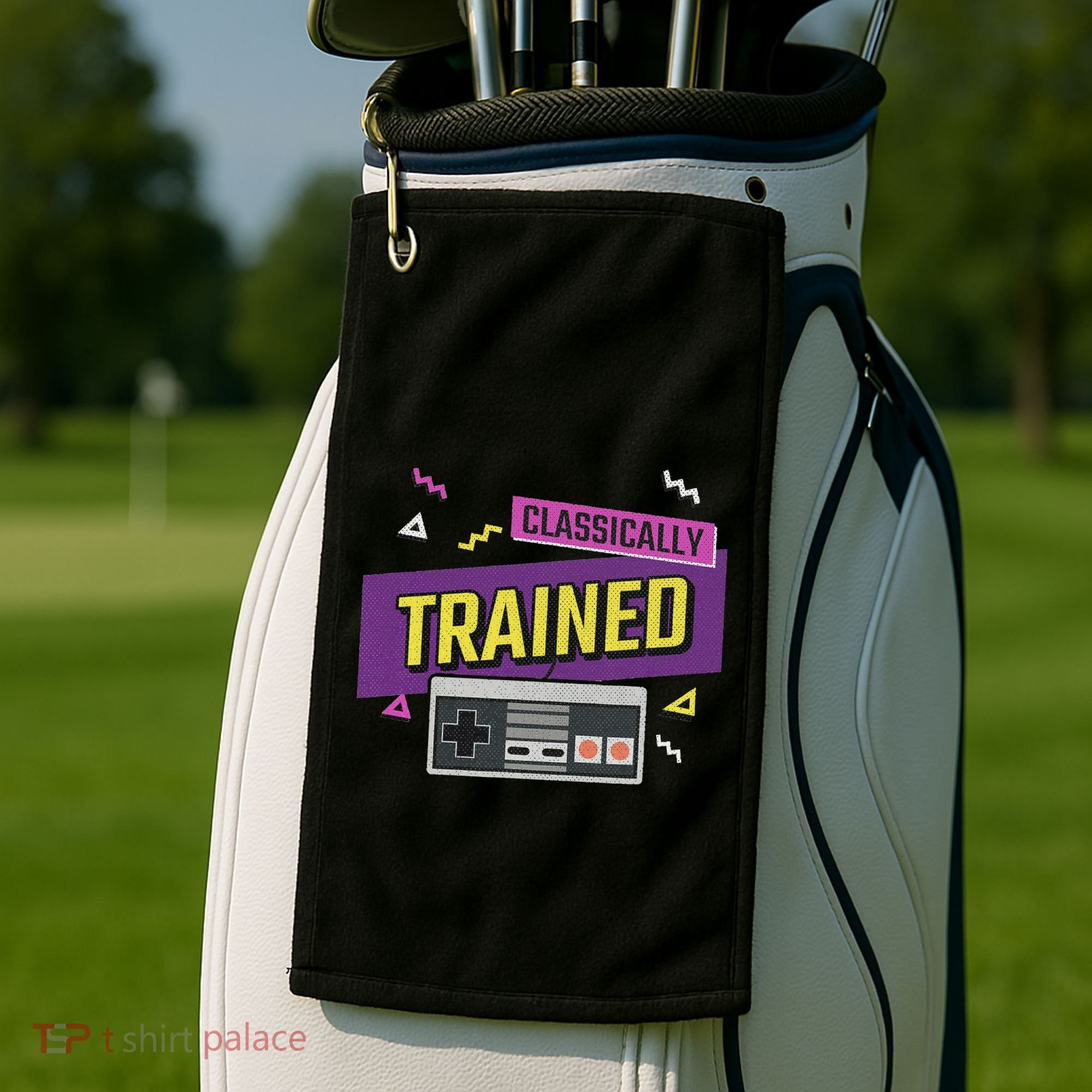Classically Trained Retro Video Game 80s Golf Towel