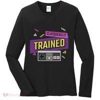 Classically Trained Retro Video Game 80s Women's Long Sleeve Shirt thumb 0