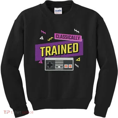 Classically Trained Retro Video Game 80s Kids Sweatshirt