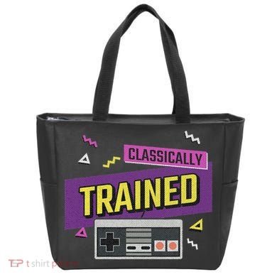 Classically Trained Retro Video Game 80s Tote Bag