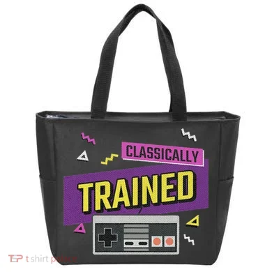 Classically Trained Retro Video Game 80s Tote Bag