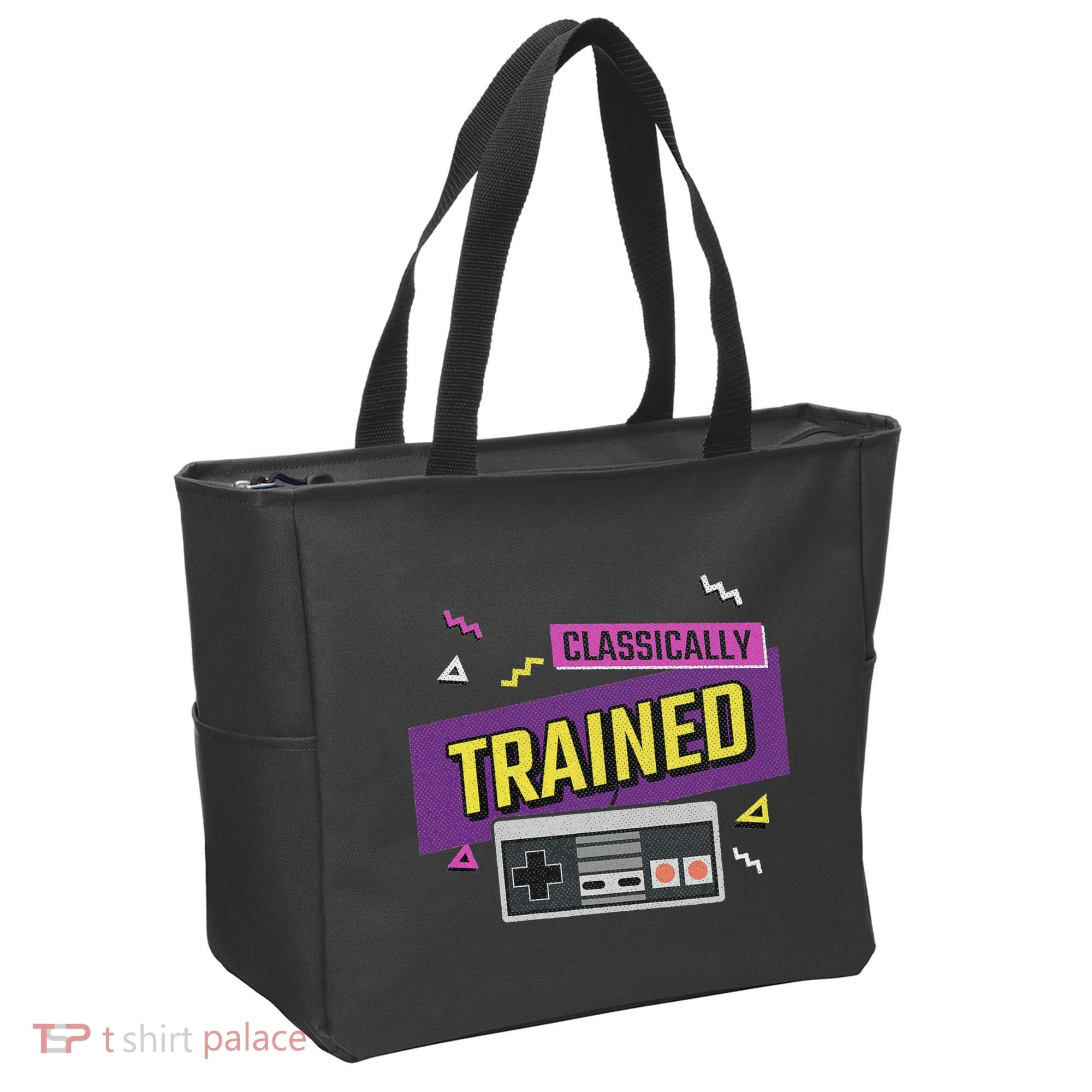 Classically Trained Retro Video Game 80s Tote Bag