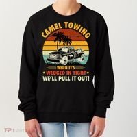 Camel Towing Retro Adult Humor Saying Funny Halloween Gift Women's Sweatshirt thumb 0
