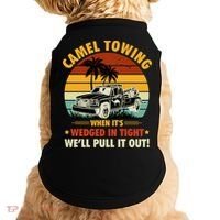 Camel Towing Retro Adult Humor Saying Funny Halloween Gift Doggie Tank thumb 0