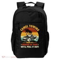 Camel Towing Retro Adult Humor Saying Funny Halloween Gift Backpack thumb 0