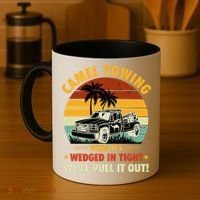 Camel Towing Retro Adult Humor Saying Funny Halloween Gift Coffee Mug thumb 4