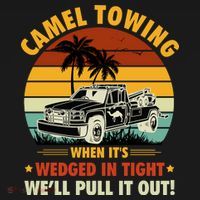 Camel Towing Retro Adult Humor Saying Funny Halloween Gift Ornament thumb 1