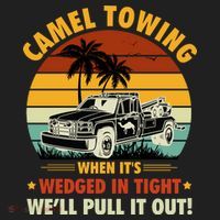 Camel Towing Retro Adult Humor Saying Funny Halloween Gift Hat thumb 2