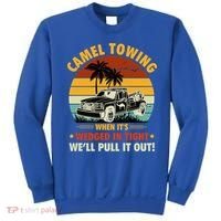 Camel Towing Retro Adult Humor Saying Funny Halloween Gift Sweatshirt thumb 0