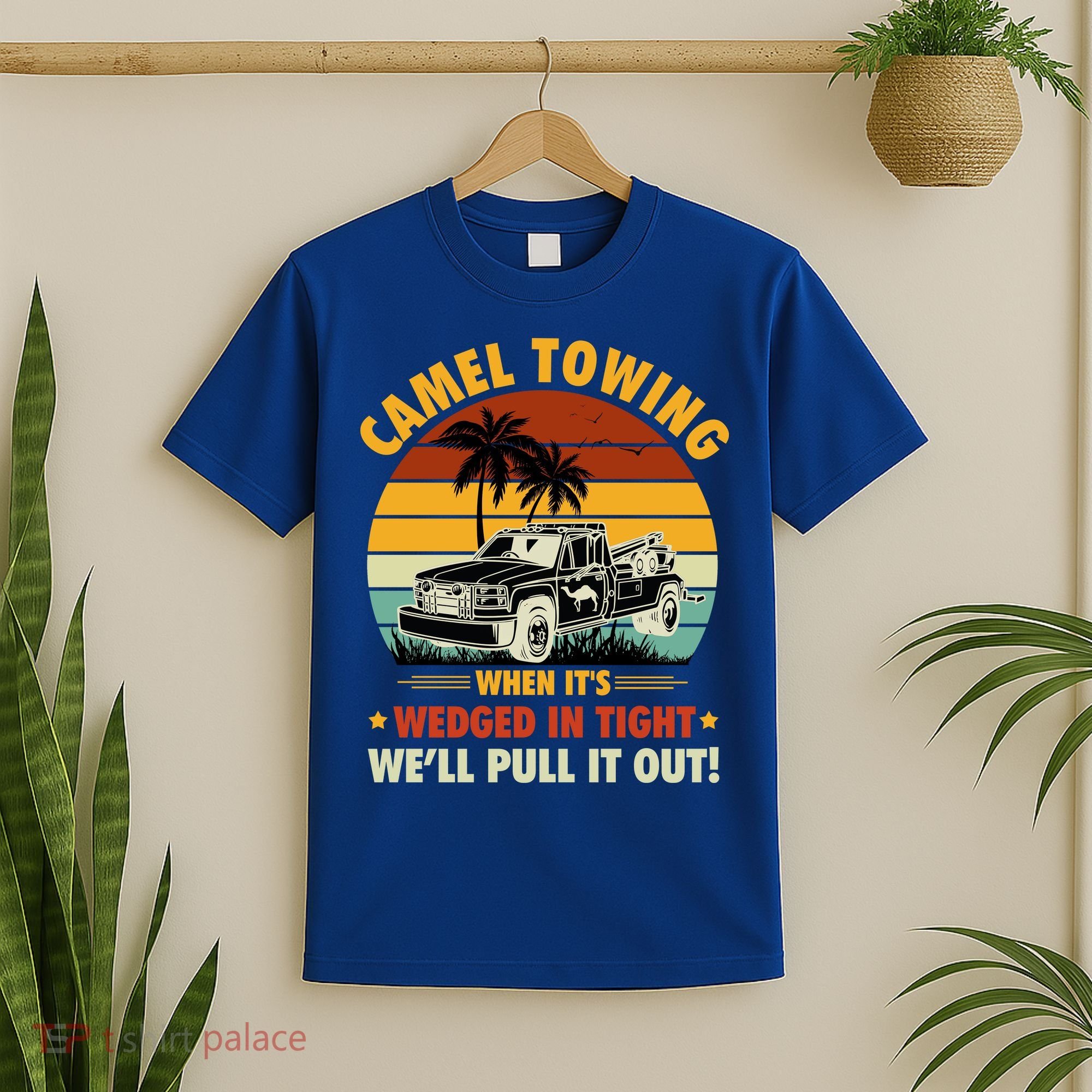 Camel Towing Retro Adult Humor Saying Funny Halloween Gift T-Shirt