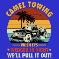 Camel Towing Retro Adult Humor Saying Funny Halloween Gift Mousepad thumb 1
