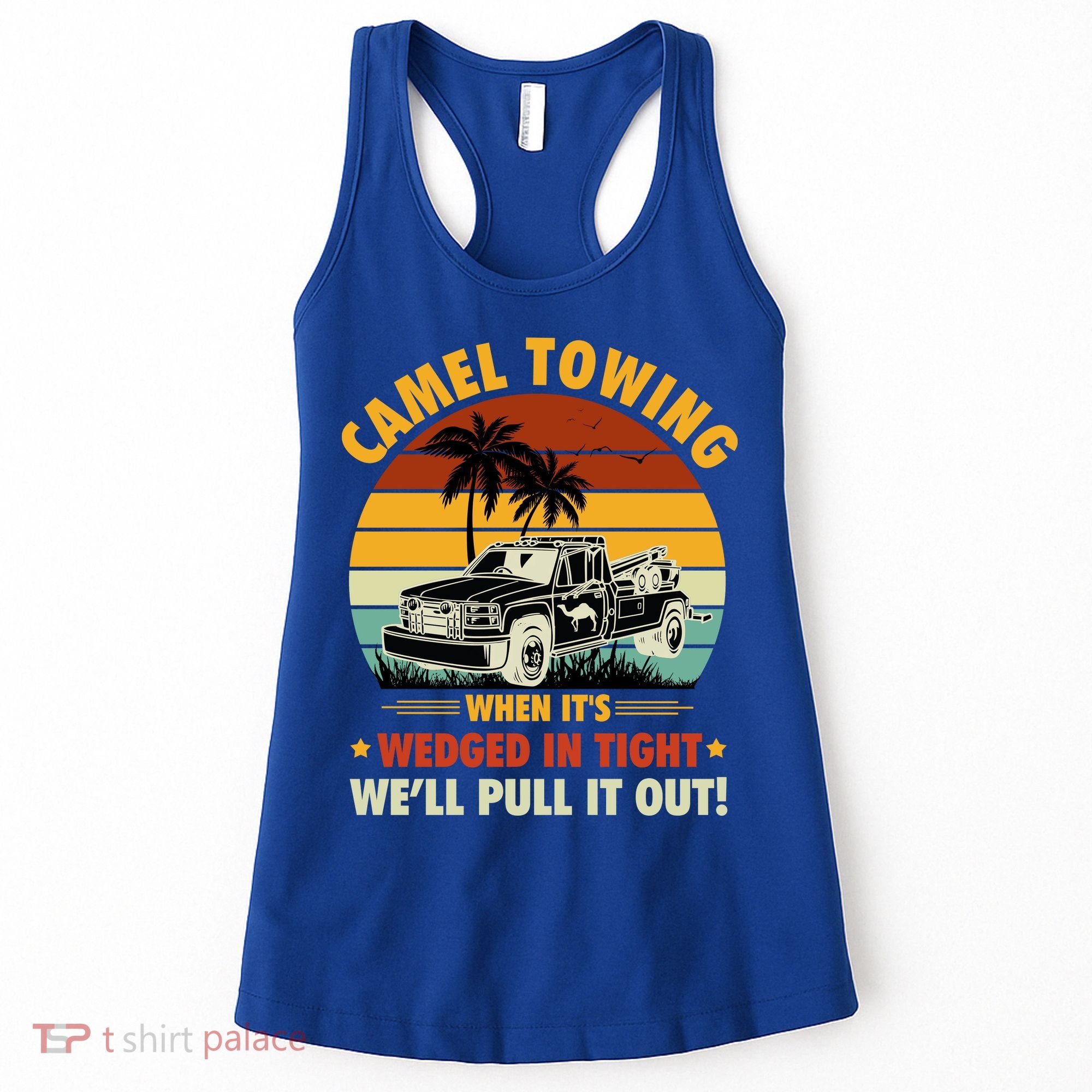 Camel Towing Retro Adult Humor Saying Funny Halloween Gift Women's Tank Top