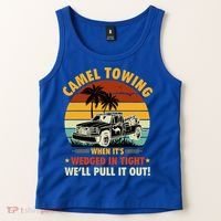 Camel Towing Retro Adult Humor Saying Funny Halloween Gift Tank Top thumb 2
