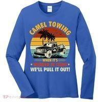 Camel Towing Retro Adult Humor Saying Funny Halloween Gift Women's Long Sleeve Shirt thumb 0
