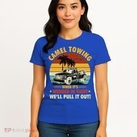 Camel Towing Retro Adult Humor Saying Funny Halloween Gift Women's T-Shirt thumb 4