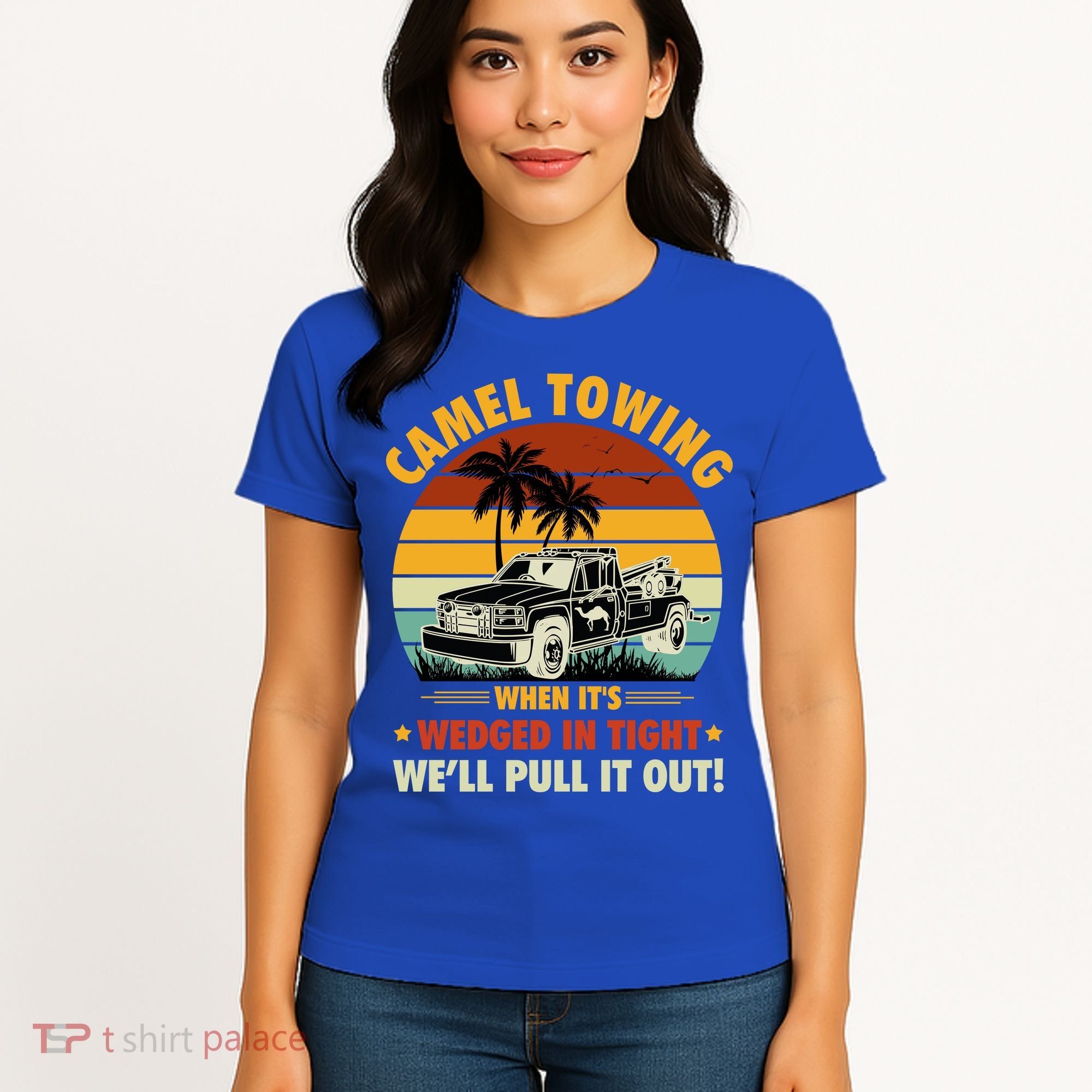 Camel Towing Retro Adult Humor Saying Funny Halloween Gift Women's T-Shirt