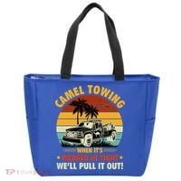 Camel Towing Retro Adult Humor Saying Funny Halloween Gift Tote Bag thumb 0