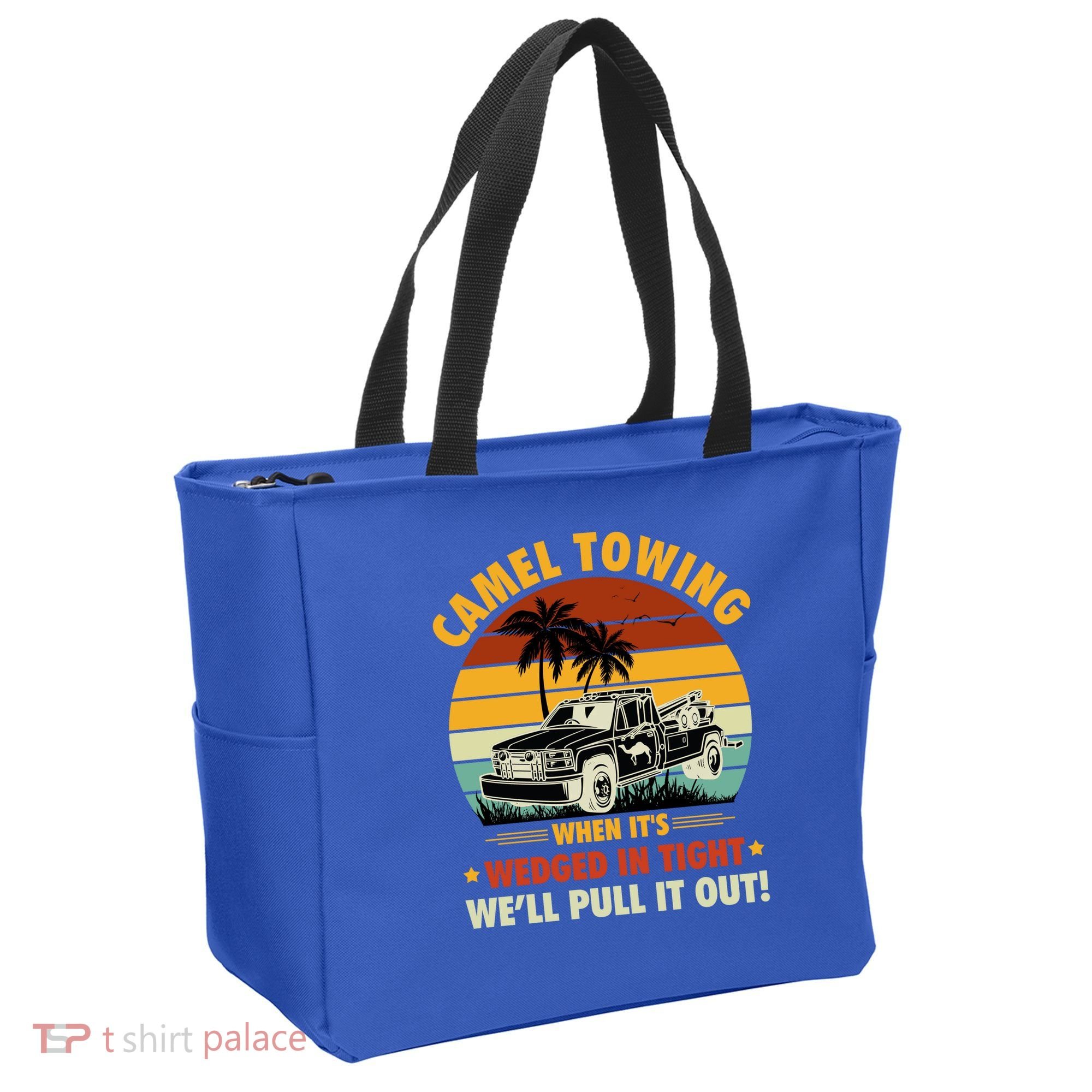 Camel Towing Retro Adult Humor Saying Funny Halloween Gift Tote Bag