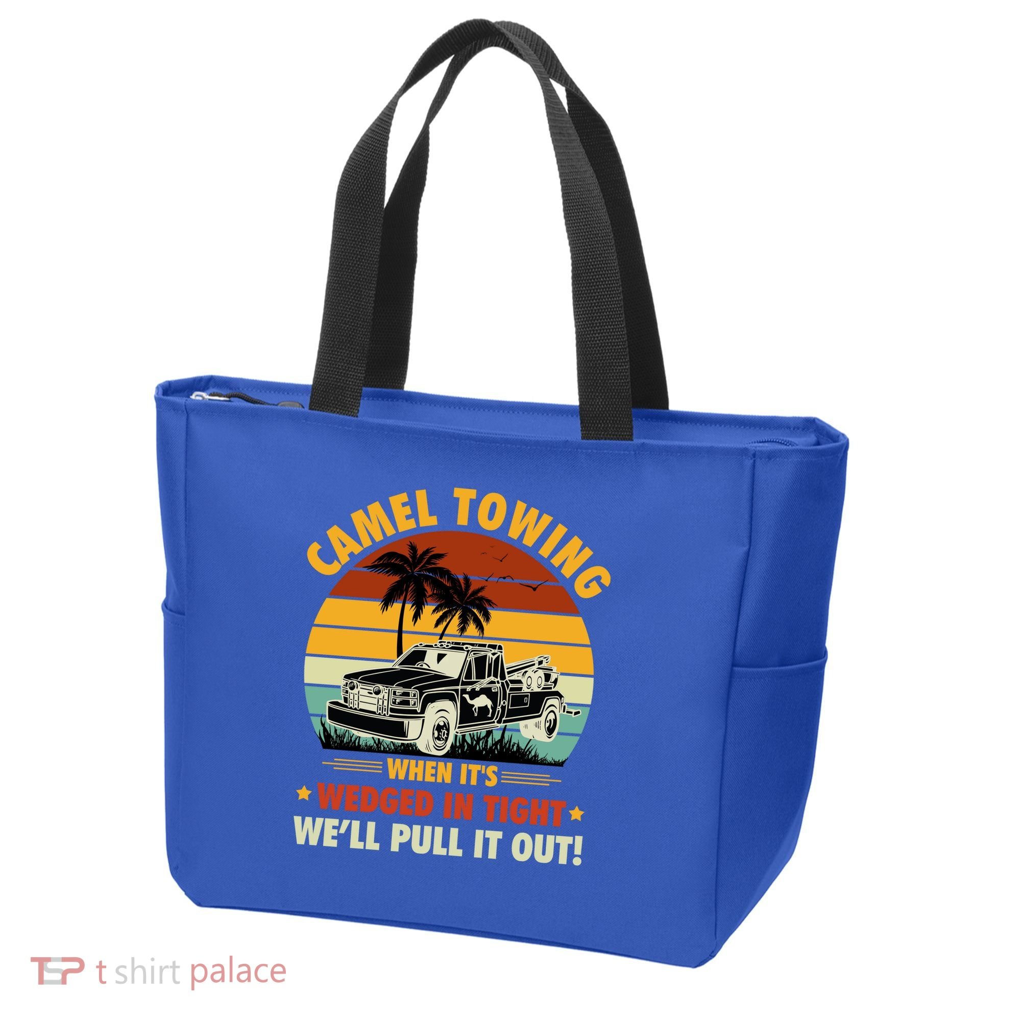 Camel Towing Retro Adult Humor Saying Funny Halloween Gift Tote Bag
