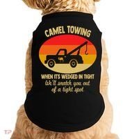 Camel Towing Retro Adult Camel Toe Funny Saying Gift Doggie Tank thumb 0