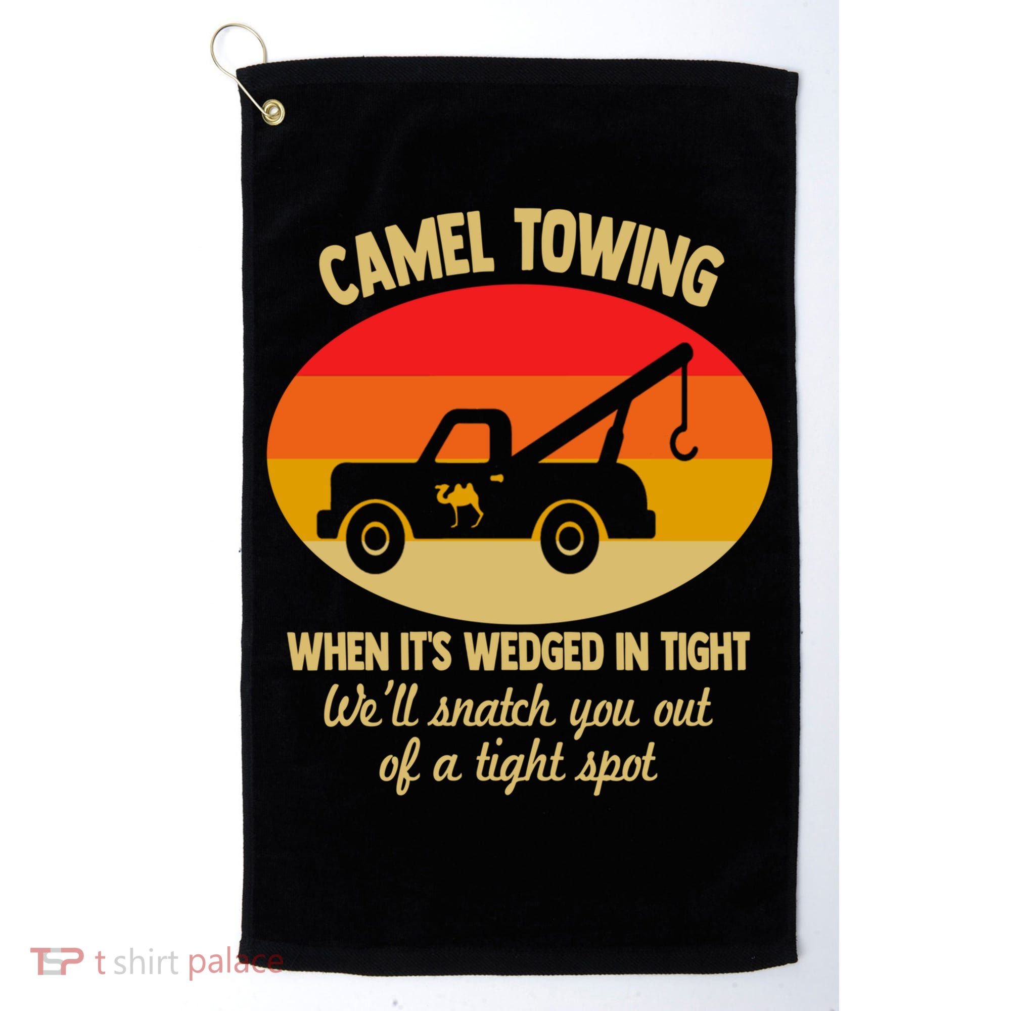 Camel Towing Retro Adult Camel Toe Funny Saying Gift Golf Towel