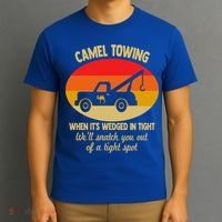 Camel Towing Retro Adult Camel Toe Funny Saying Gift T-Shirt thumb 3