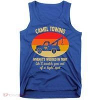 Camel Towing Retro Adult Camel Toe Funny Saying Gift Tank Top thumb 0